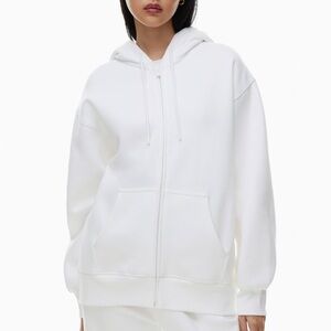 TNA Classic White Zip-Up Hoodie